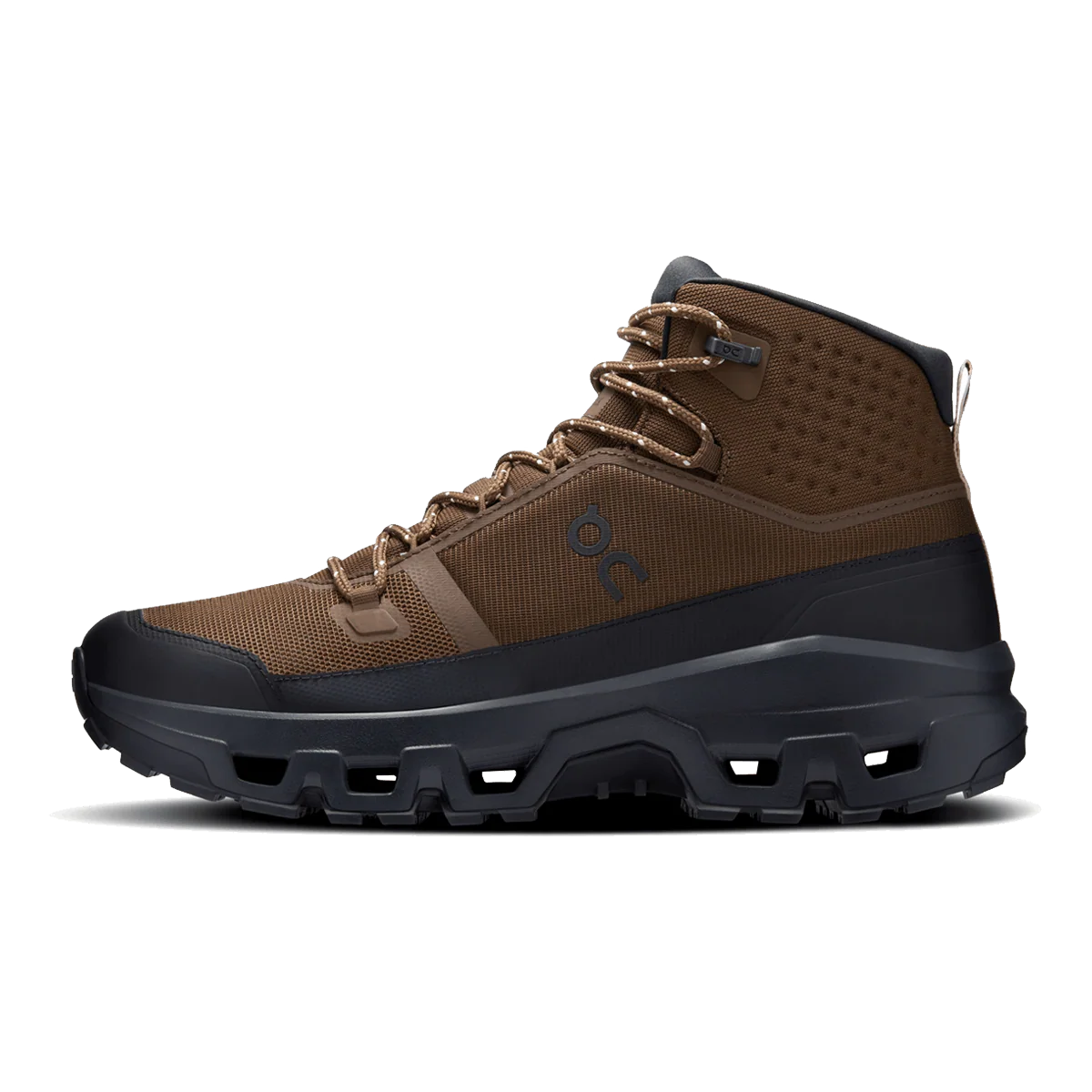 ON CLOUDROCK MID WATERPROOF HIKING BOOTS - EARTH/BLACK - MEN'S - Image 2