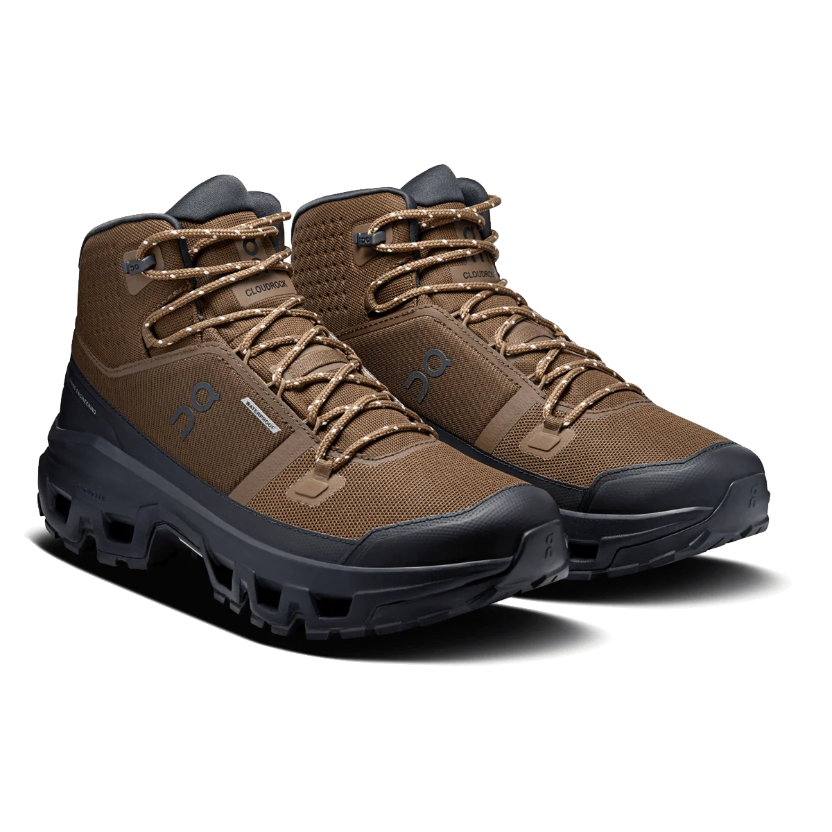 ON CLOUDROCK MID WATERPROOF HIKING BOOTS - EARTH/BLACK - MEN'S - Image 3