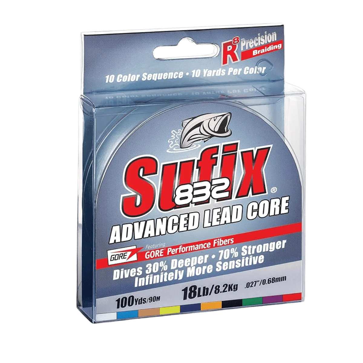 SUFIX 832 LEAD CORE 100YD - 27 LBS - METERED