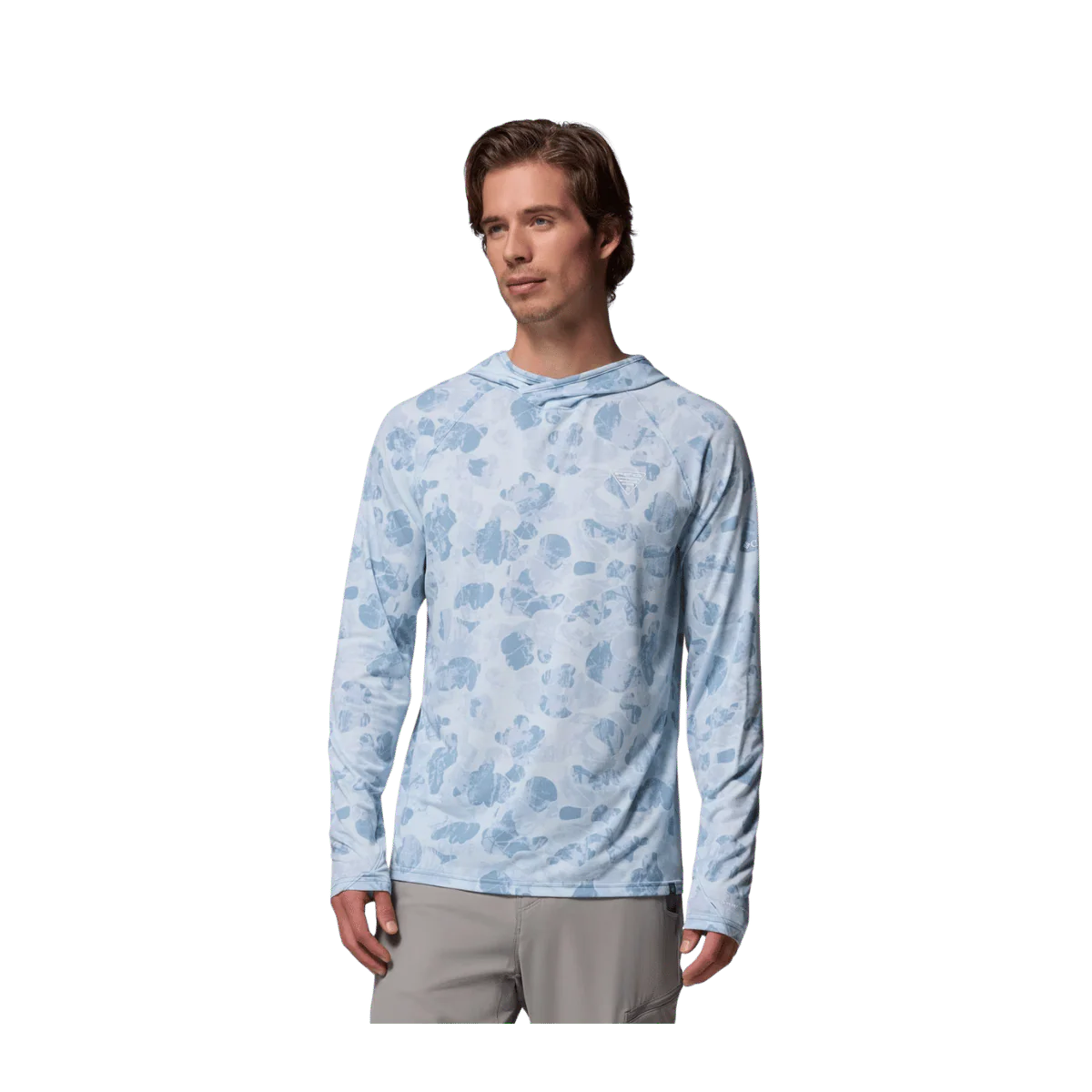 COLUMBIA MEN'S PFG UNCHARTED II PRINTED HOODY - DARK MIRAGE DEL