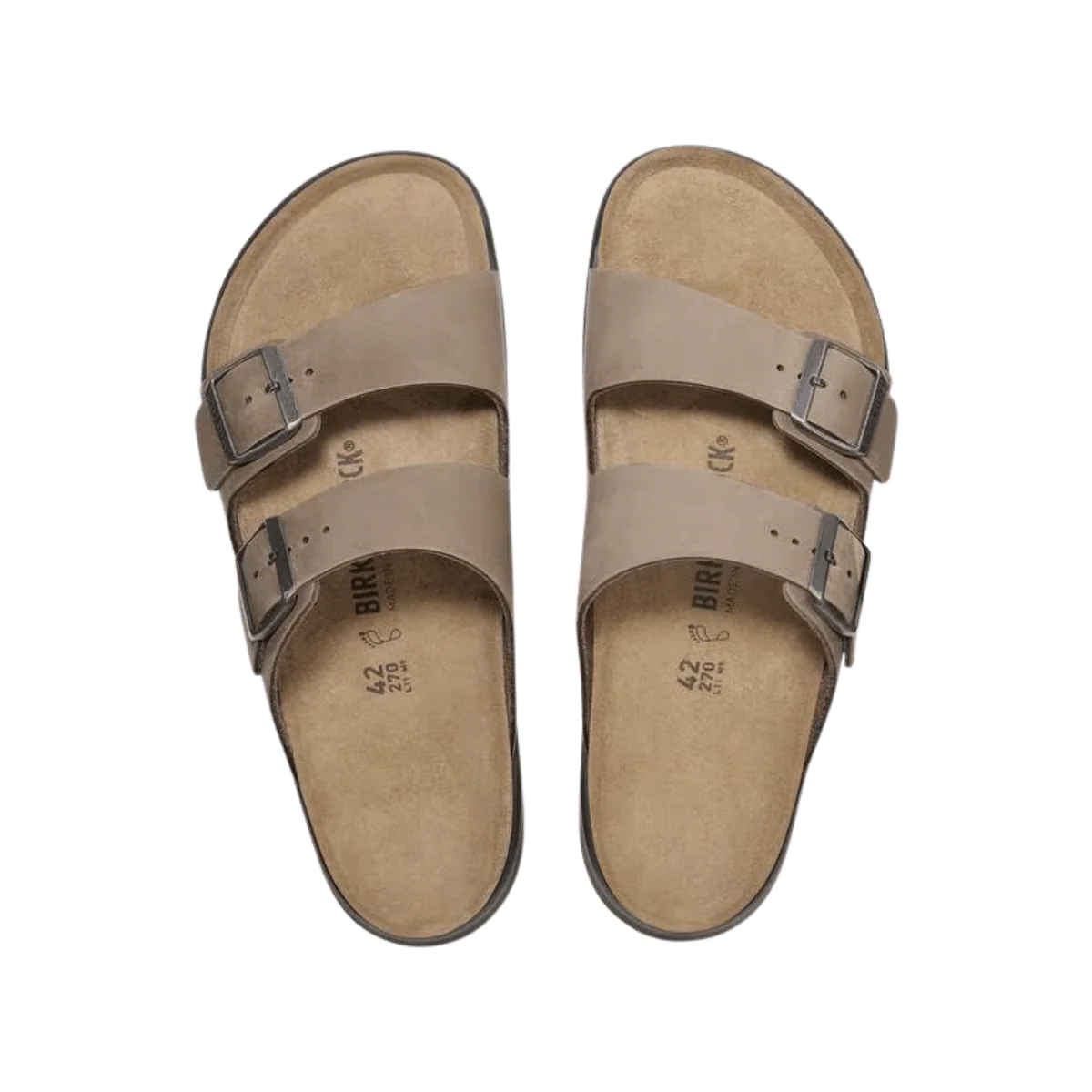 BIRKENSTOCK MEN'S ARIZONA CROSS TOWN - REGULAR - OILED TAB BROWN - Image 2