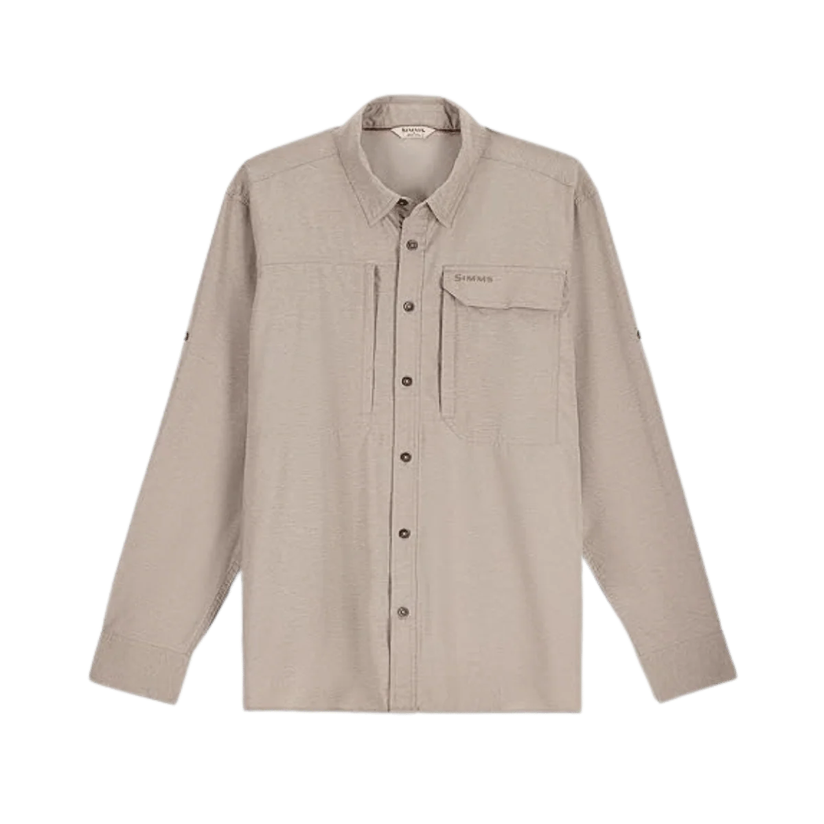 SIMMS MEN'S GUIDE BUGSTOPPER LS SHIRT - DOLOMITE HEATHER
