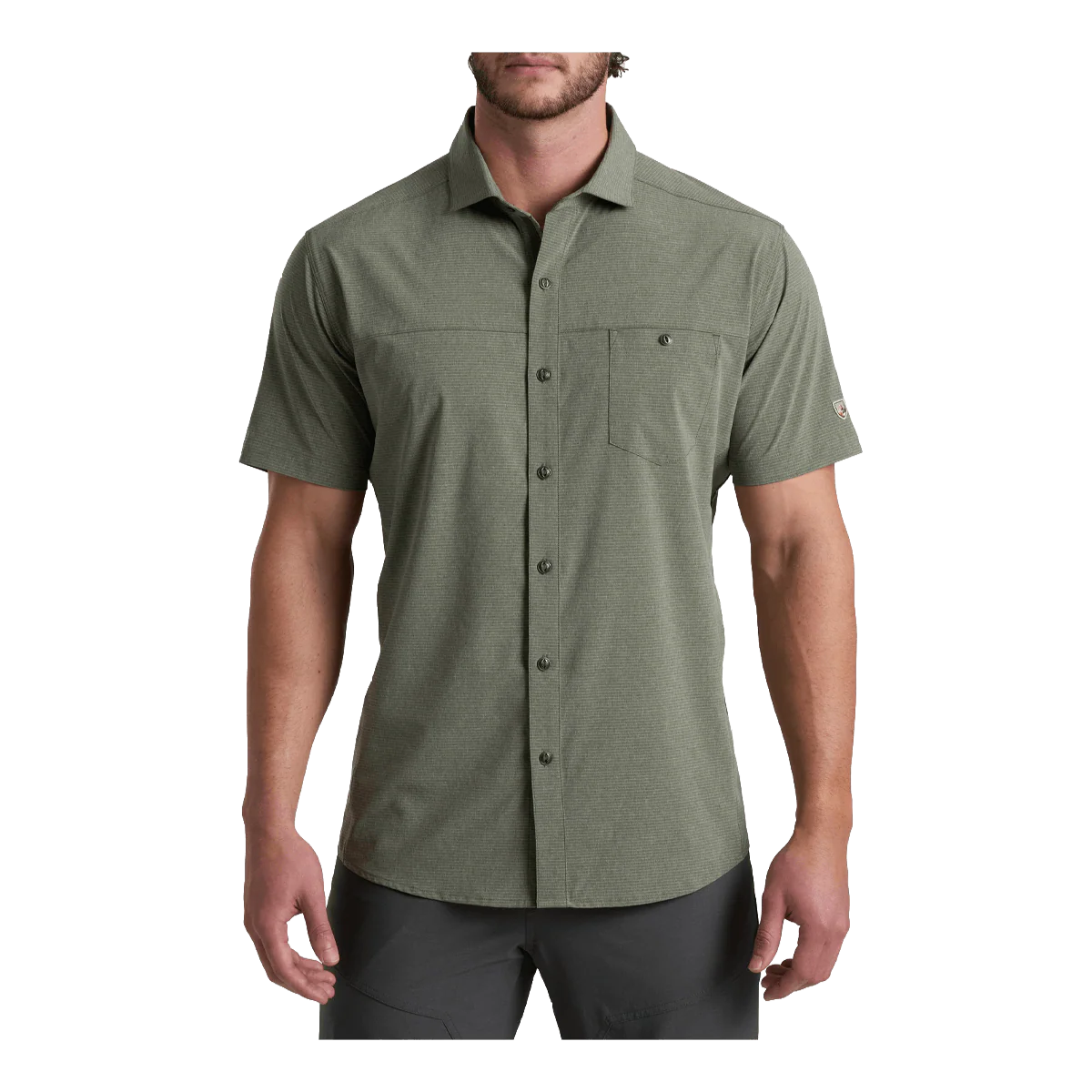 KUHL OPTIMIZR SHORT SLEEVE SHIRT - PEWTER GREEN