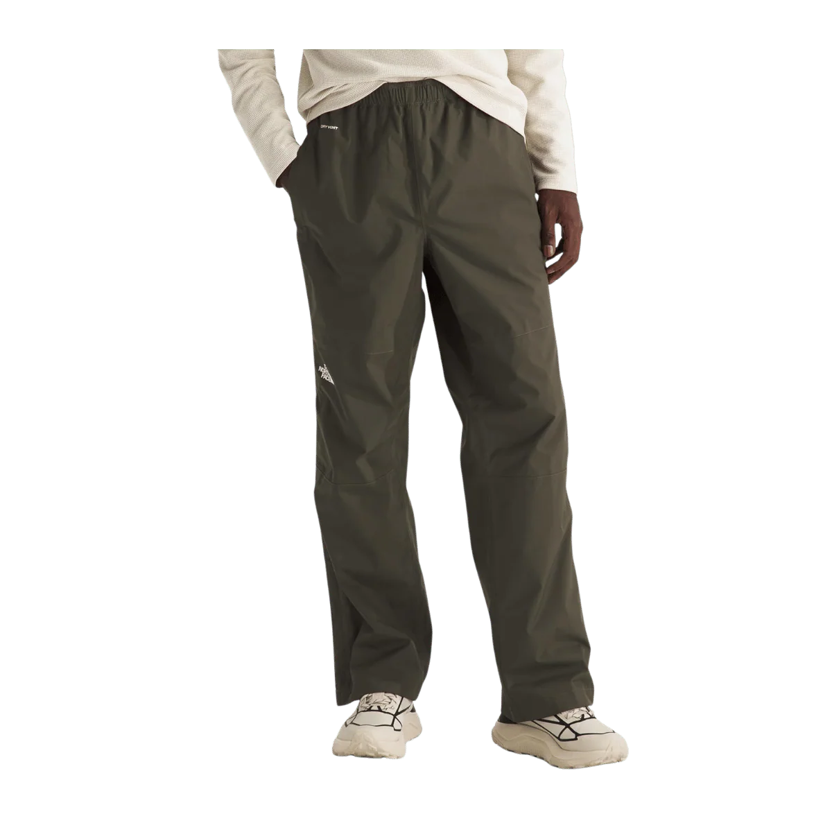 NORTH FACE MEN'S ANTORA RAIN PANT - NEW TAUPE GREEN - Image 2