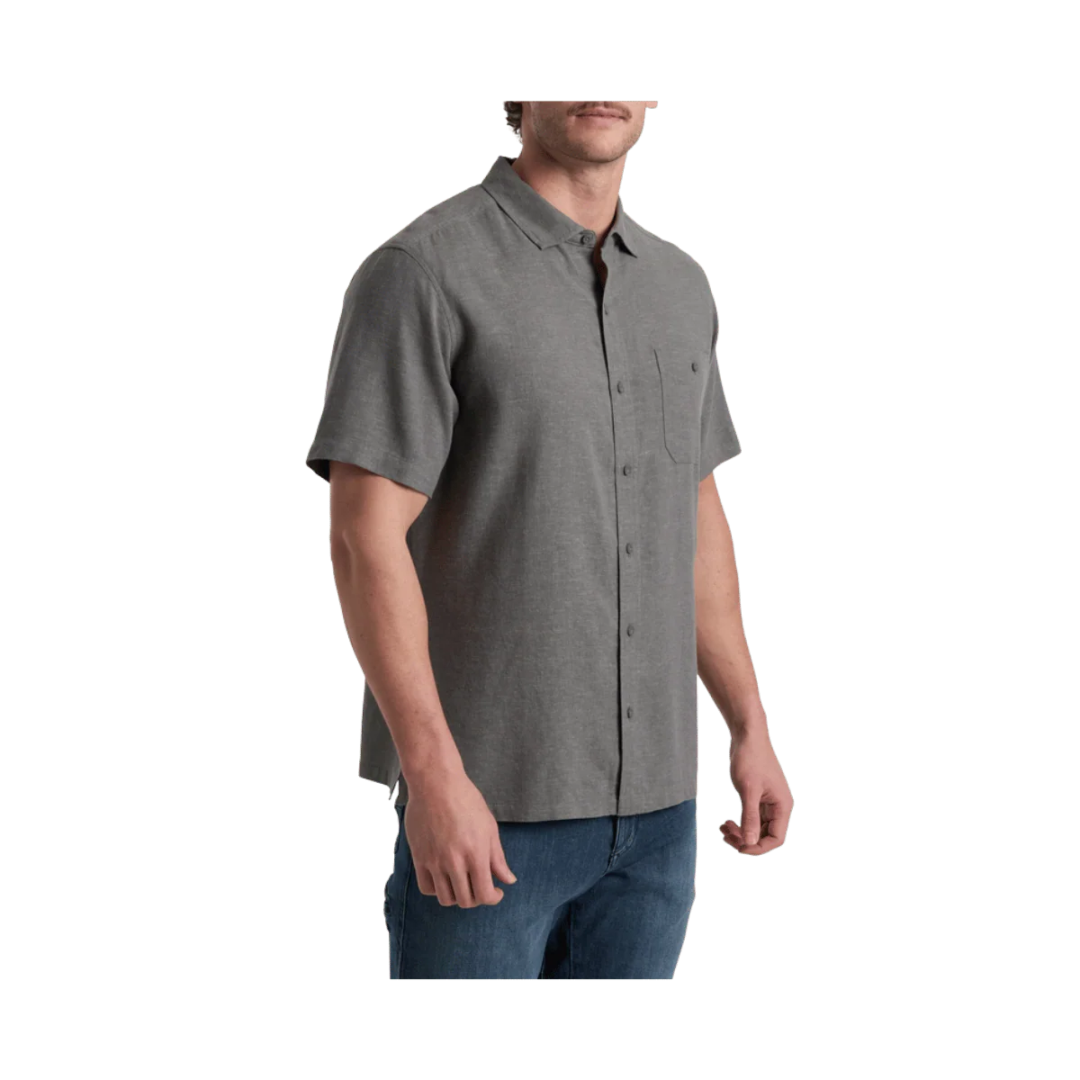KUHL MEN'S GETAWAY SHORT SLEEVE - PEWTER GREEN