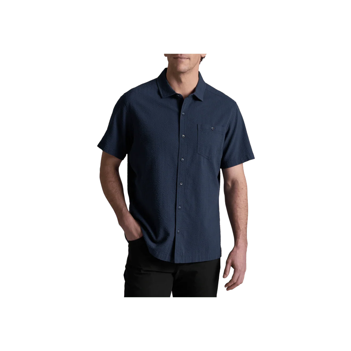 KUHL MEN'S KASTAWAY SHORT SLEEVE - PIRATE BLUE