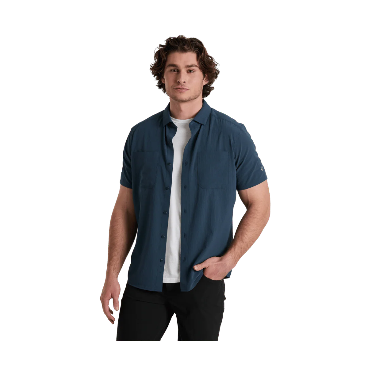KUHL MEN'S EDGE SHORT SLEEVE - PIRATE BLUE