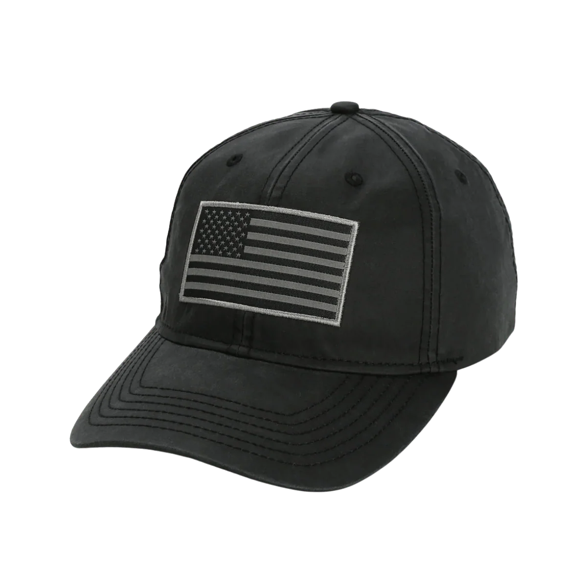 PARAMOUNT PATRIOT WAX CLOTH CAP - BLACK