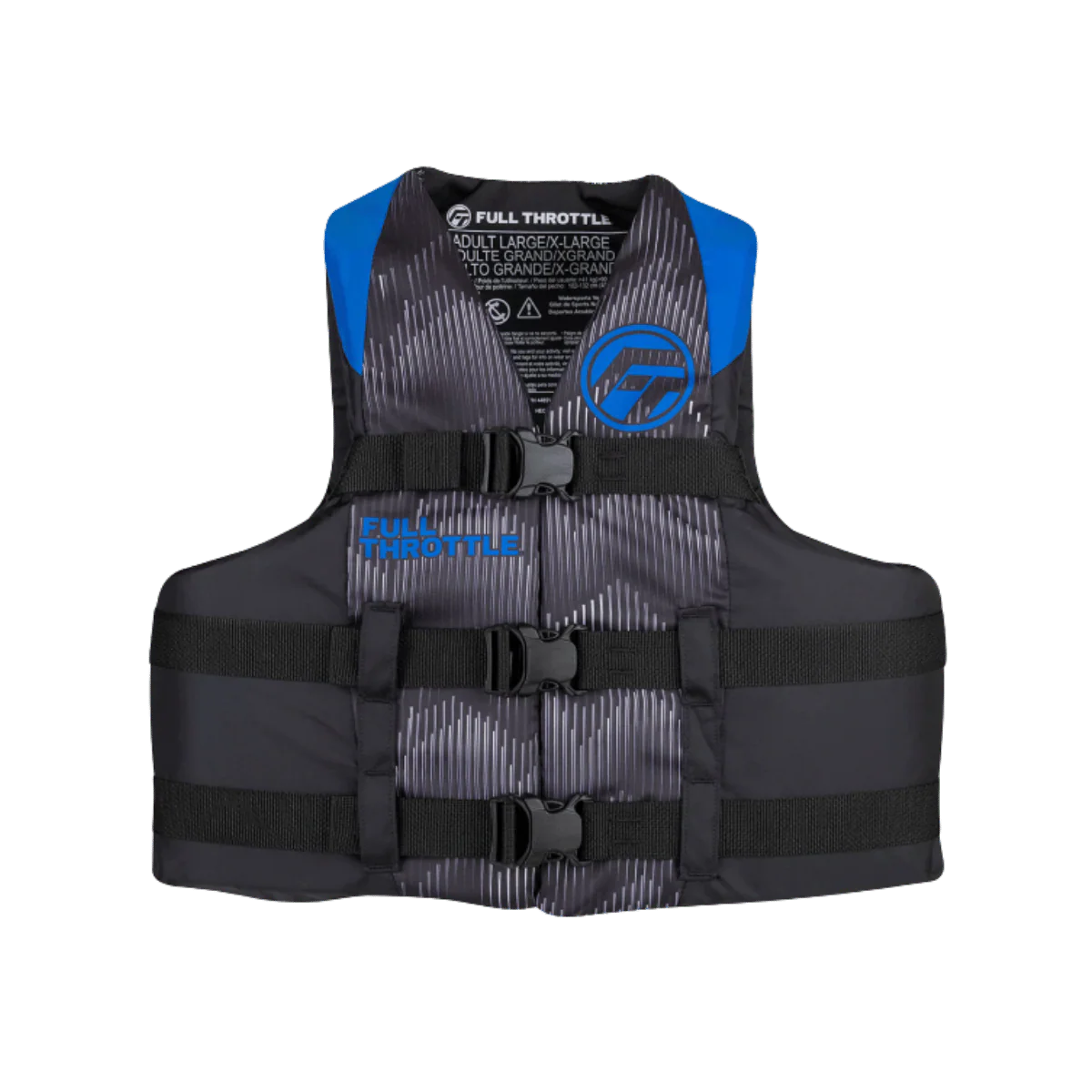 FULL THROTTLE ADULT NYLON VEST - BLUE