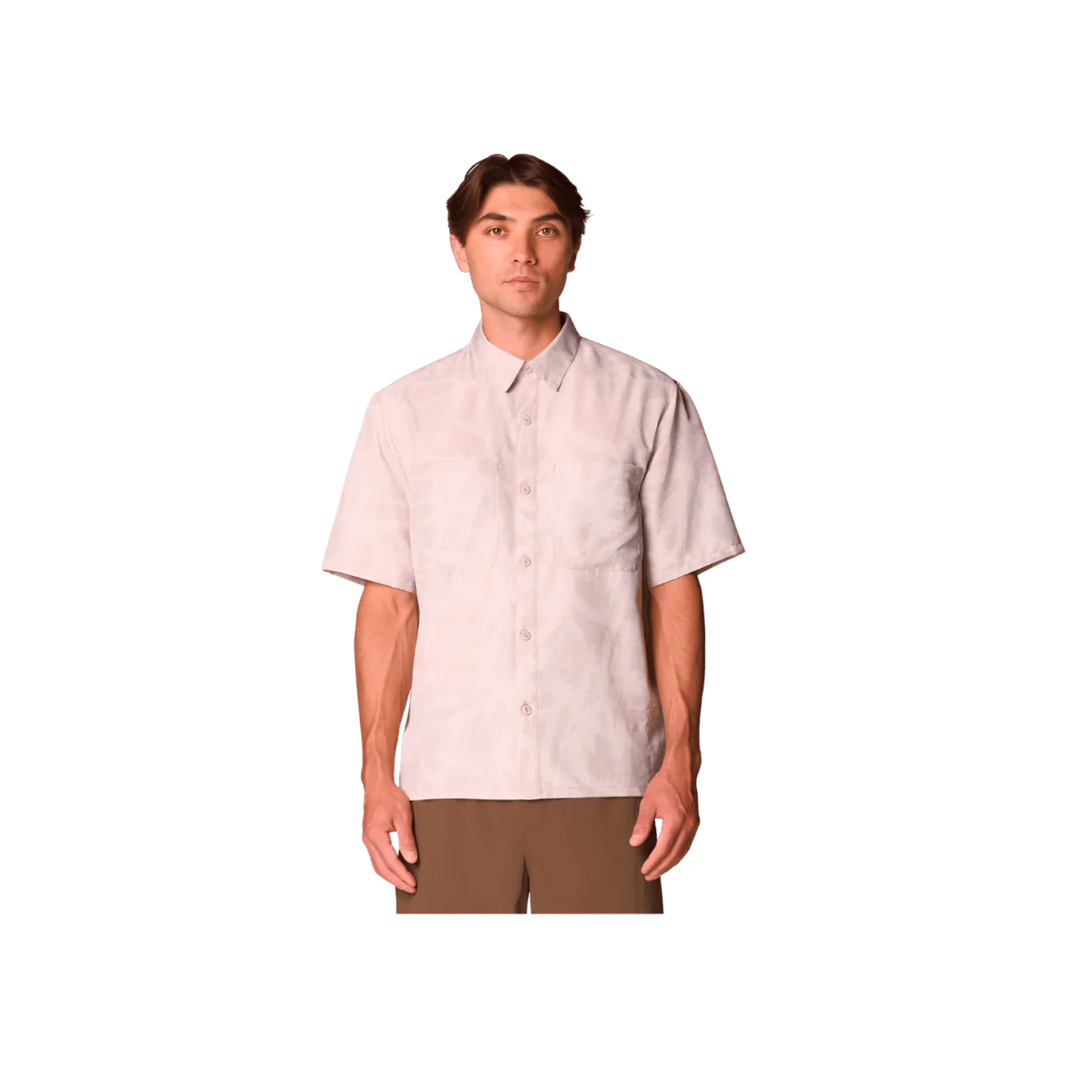 MOUNTAIN HARDWEAR MEN'S SUN DRIFT COOLING PRINTED SS - CITY FOG BRUSHS