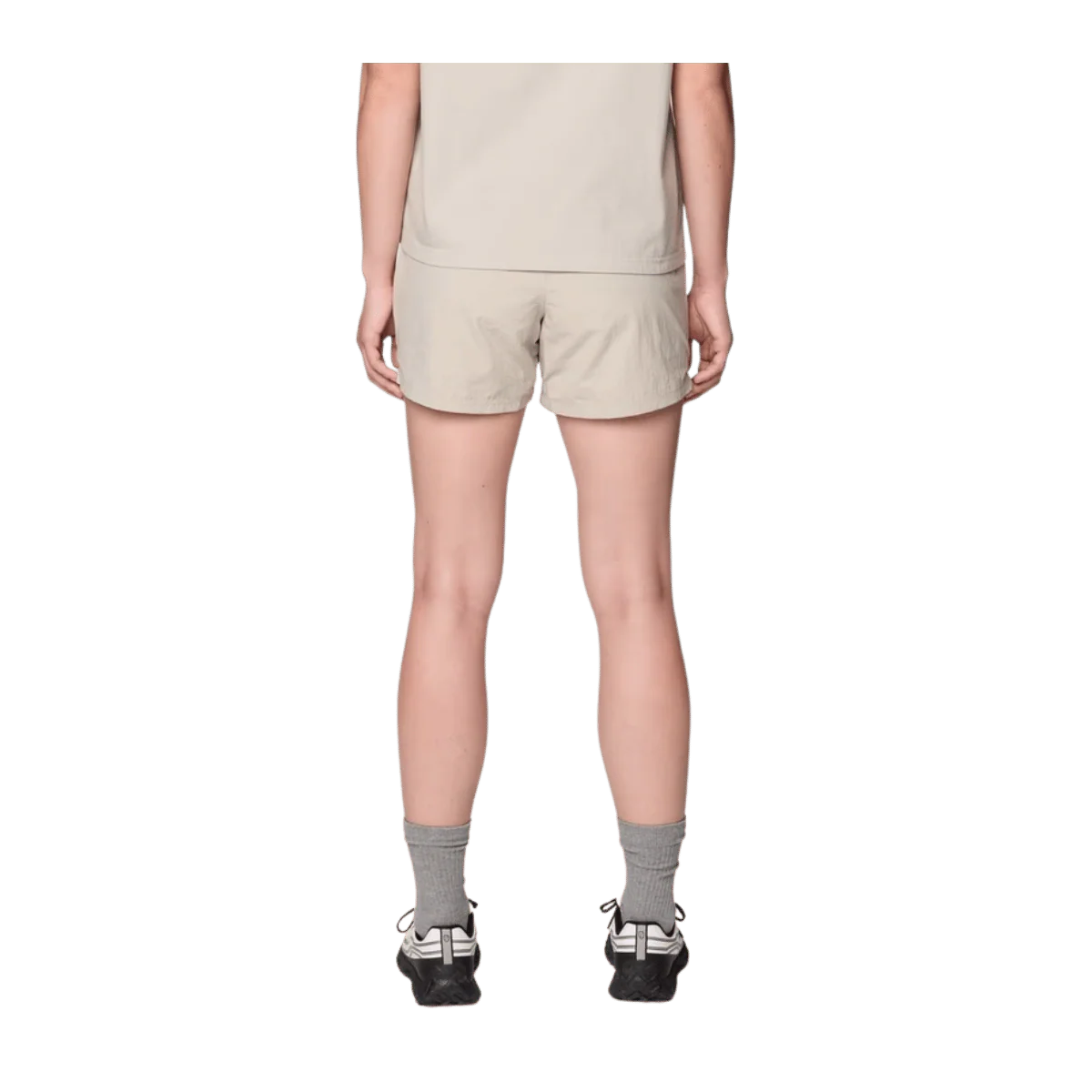 MOUNTAIN HARDWEAR WOMEN'S STRYDER BELTED SHORT 5" - OYSTER SHELL - Image 2