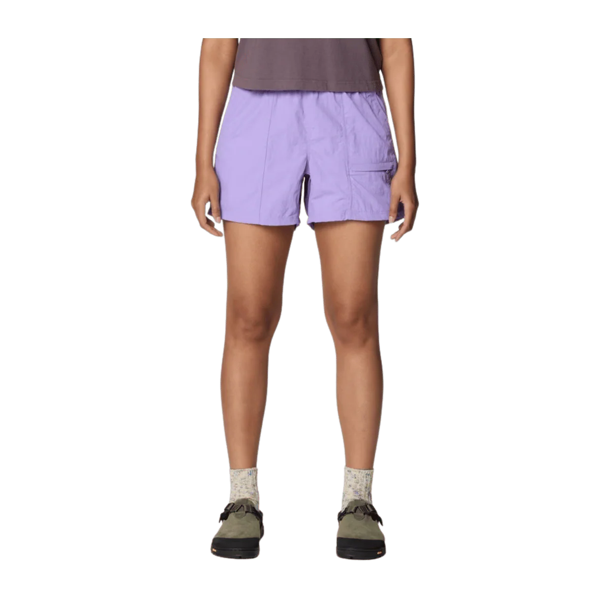 MOUNTAIN HARDWEAR WOMEN'S STRYDER BELTED SHORT 5" - HARBOR VIOLET