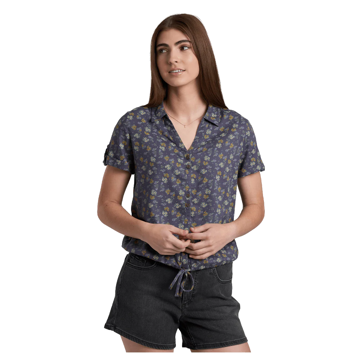 KUHL WOMEN'S LILIANA SHORT SLEEVE SHIRT - MYSTIC PRINT