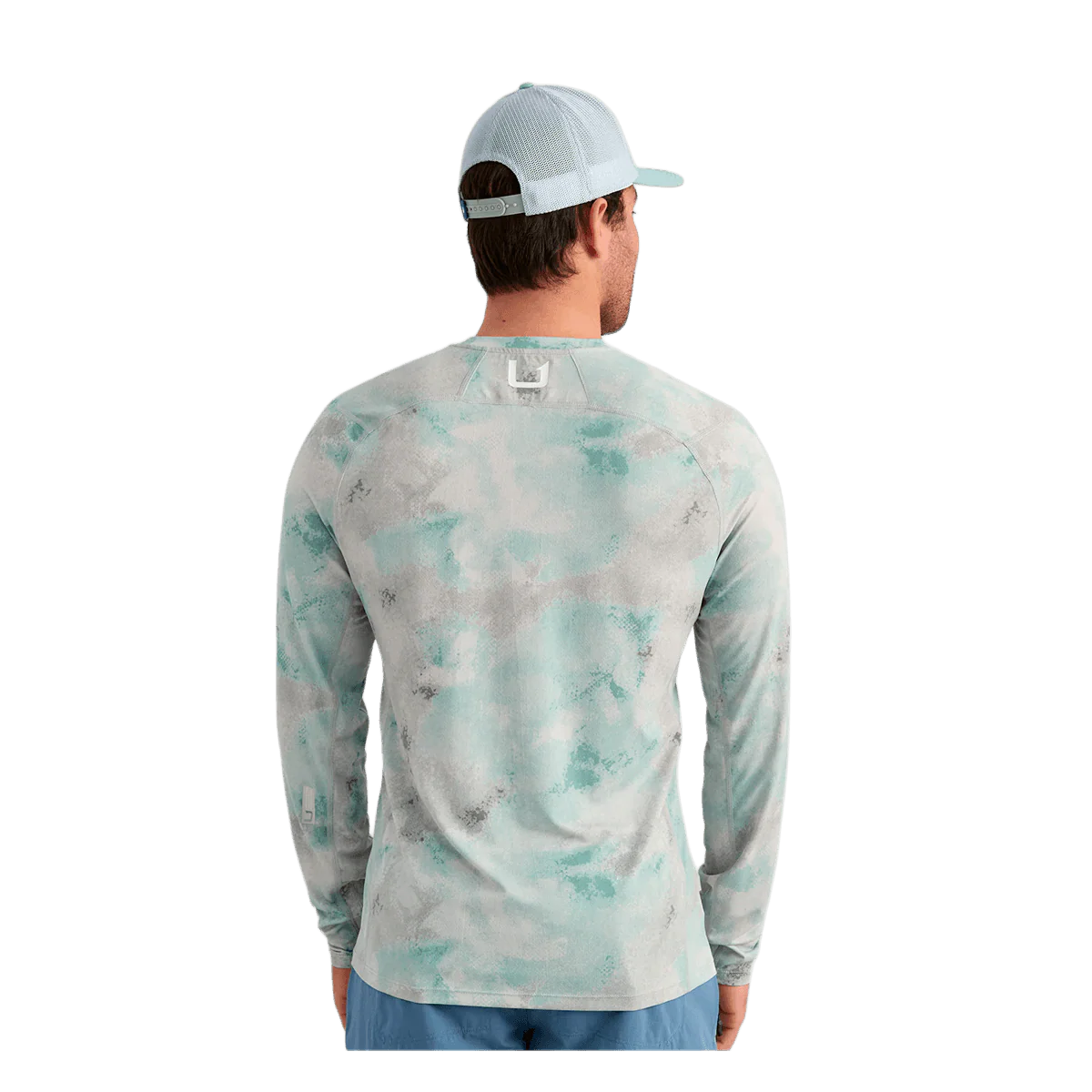 HUK WATERSHED PRINTED CREW - MINERAL BLUE - Image 2
