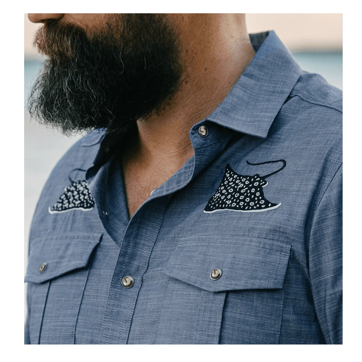 HOWLER BROTHERS GAUCHO SNAPSHIRT - PATROLLING RAYS - Image 3