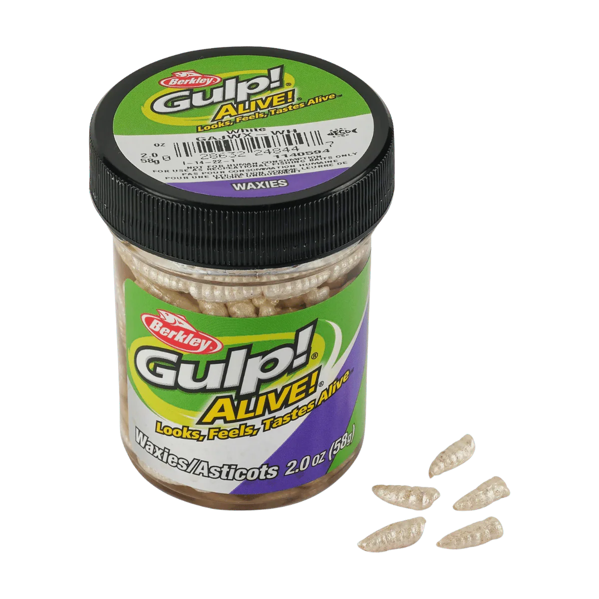 BERKLEY GULP ALIVE WAXIES BATI 1/2 IN WHITE