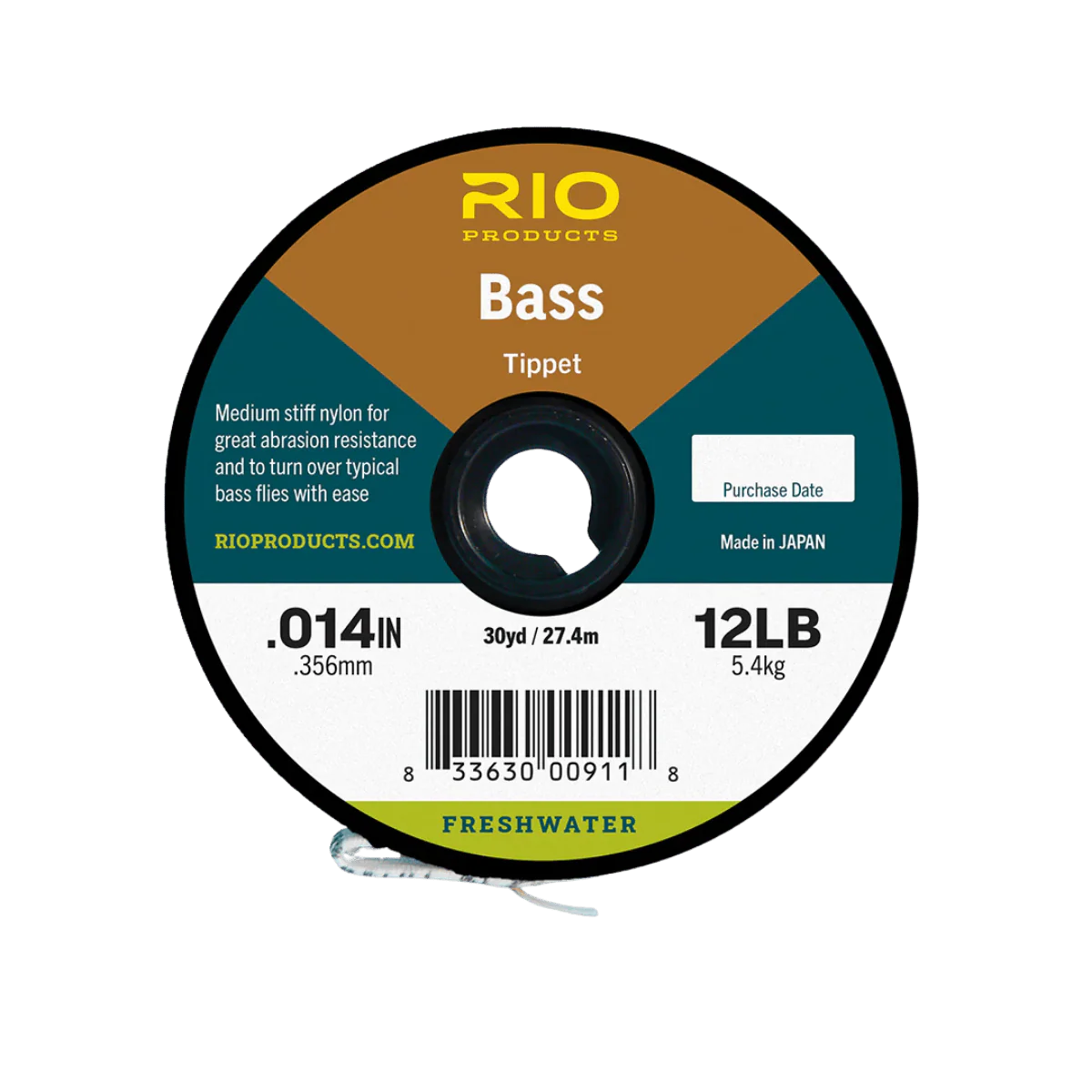 RIO BASS TIPPET 30 YARD - 12LB