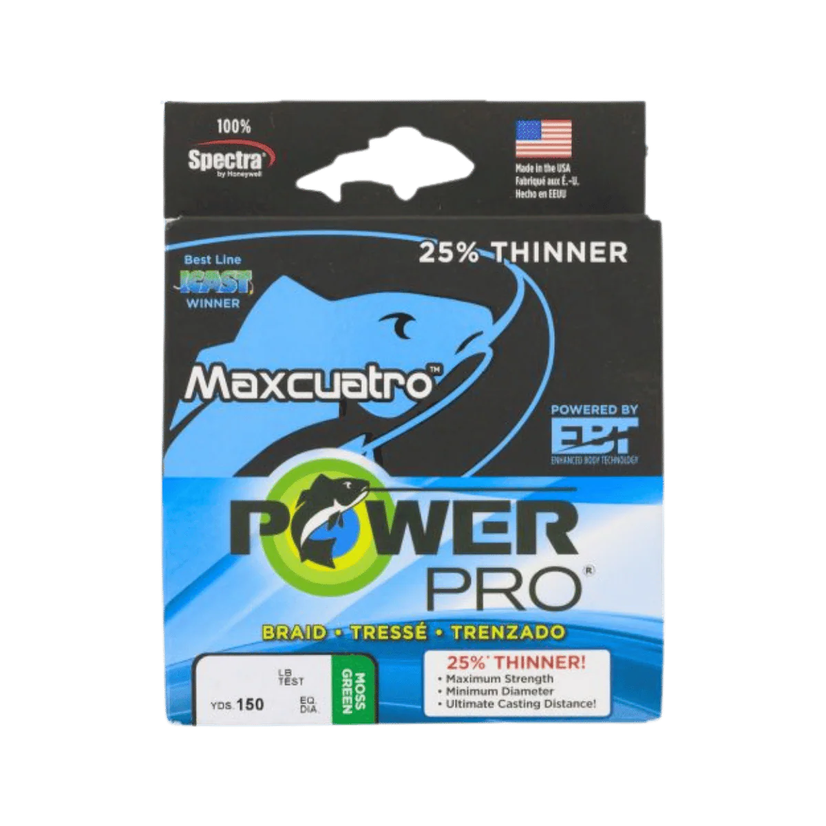 POWER PRO MAXCUATRO 150YD 50 LBS MOSS GREEN