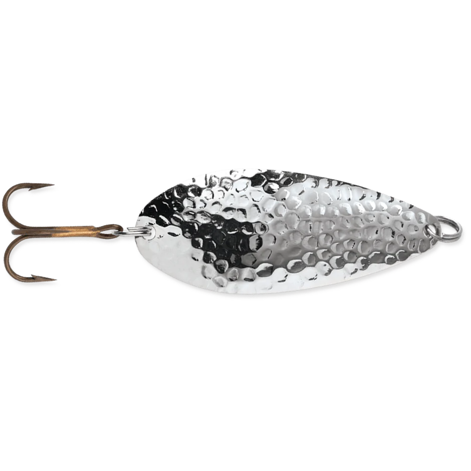 STROBE TEAR DROP SPOON - HAMMERED SILVER - 3/8 oz