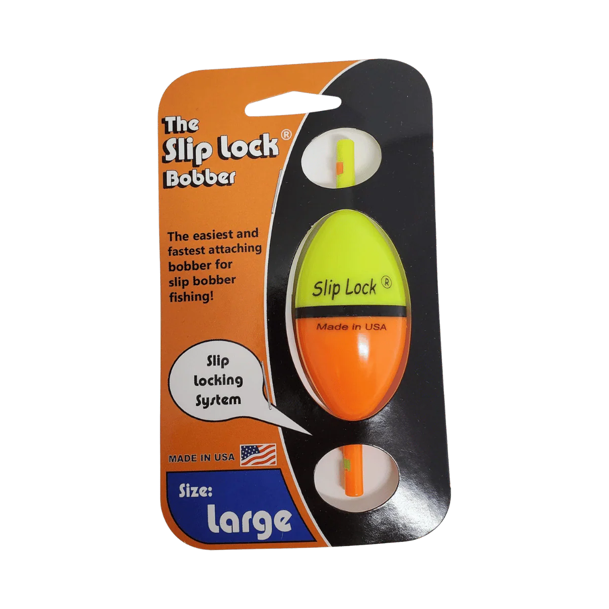 CLEAR BLUE SLIP LOCK BOBBER - LARGE