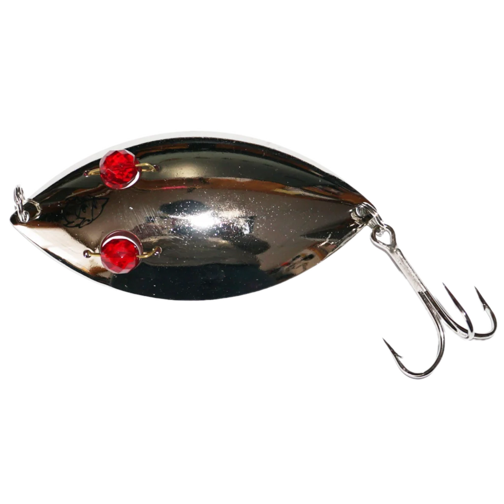 RED EYE WIGGLER SPOON  2-1/4" 1/2OZ BRASS