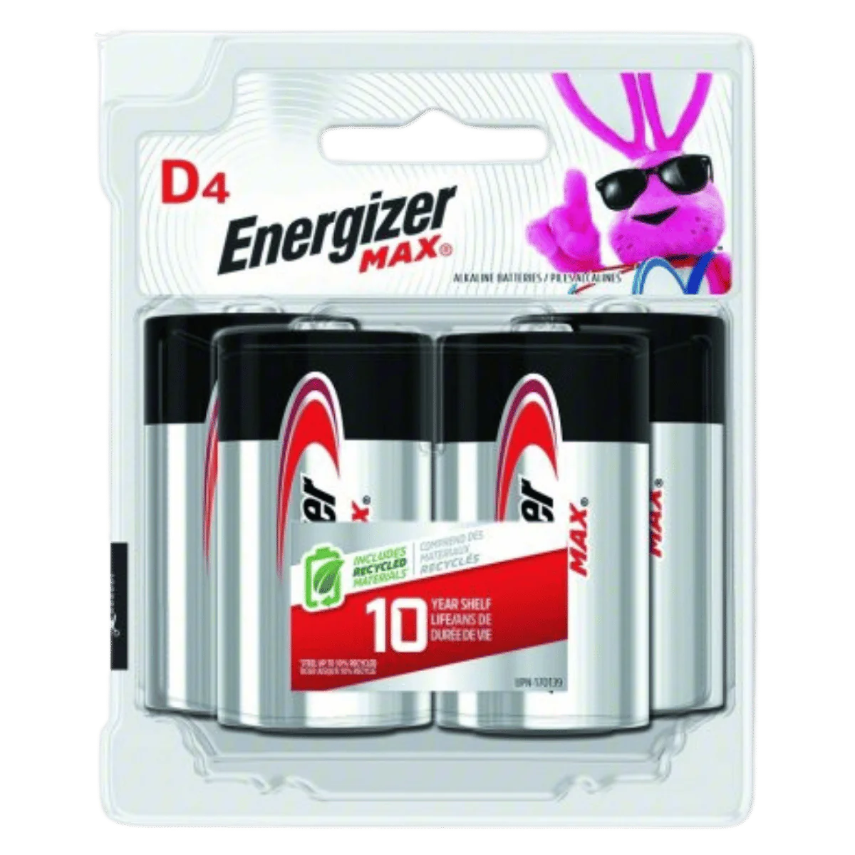 ENERGIZER BATTERY MAX ALKALINE BATTERIES D 4PK