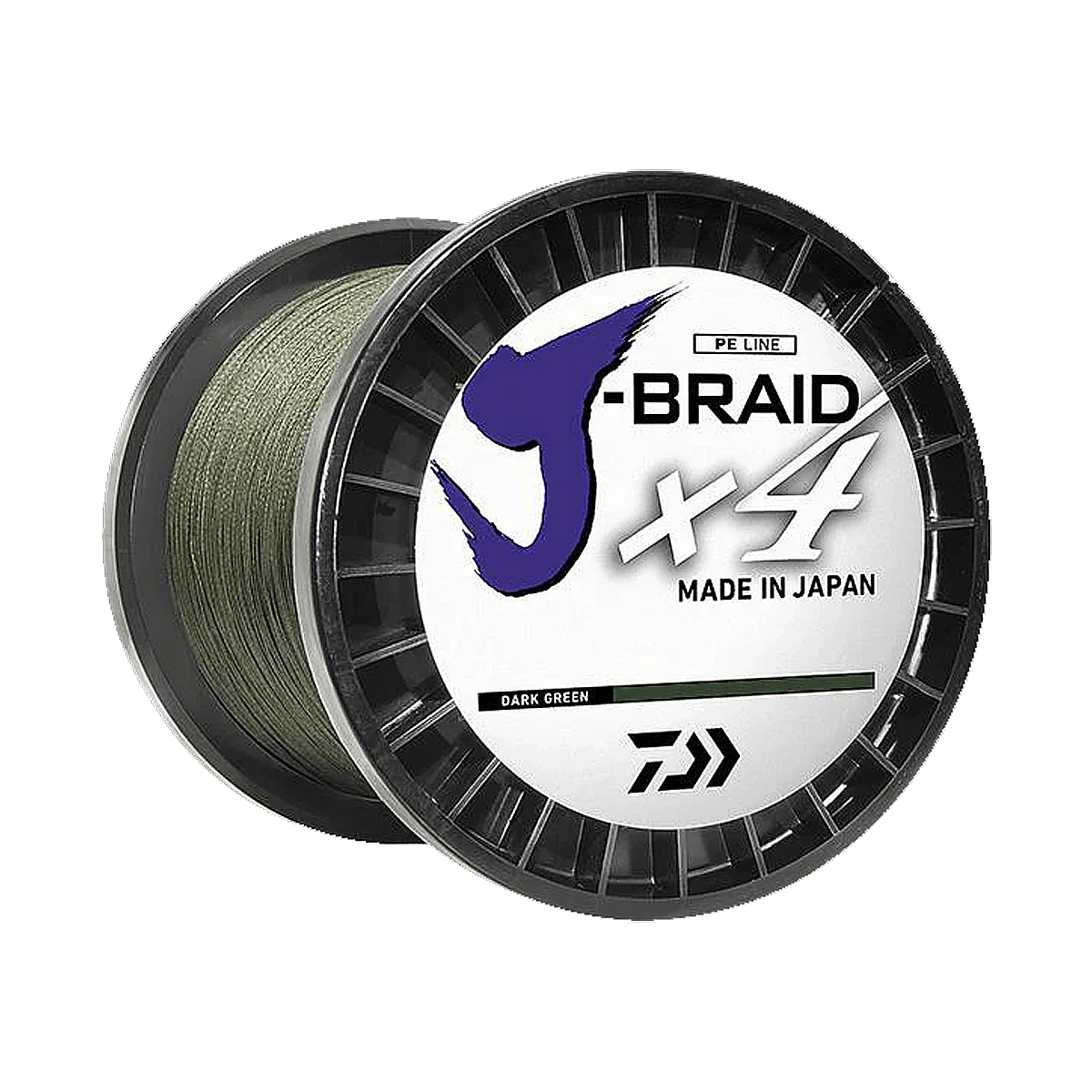 DAIWA J-BRAID X4 150YD BRAIDED LINE - DARK GREEN - LB TEST 30