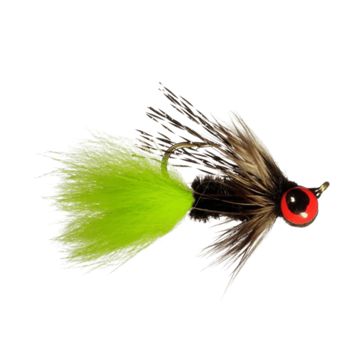 RAINY`S CARTER'S SEM SCULPIN FLY - SIZE 10 - BLACK/CHARTREUSE