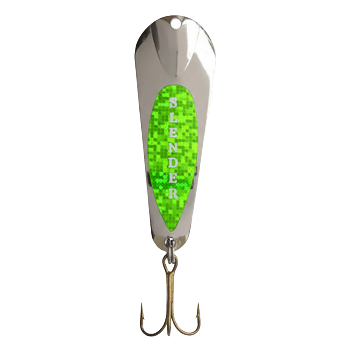 CUSTOM JIGS & SPINS SLENDER SPOON 1/4 OZ - SILVER/LIME