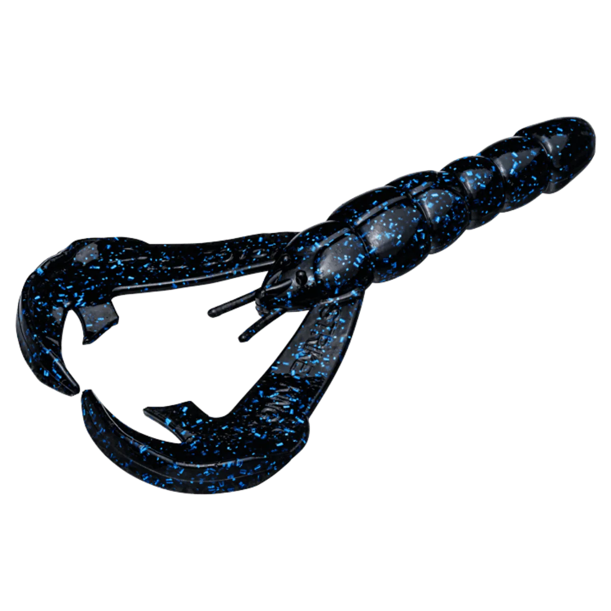 STRIKE KING RAGE TAIL CRAW - 4" - BLACK BLUE FLAKE