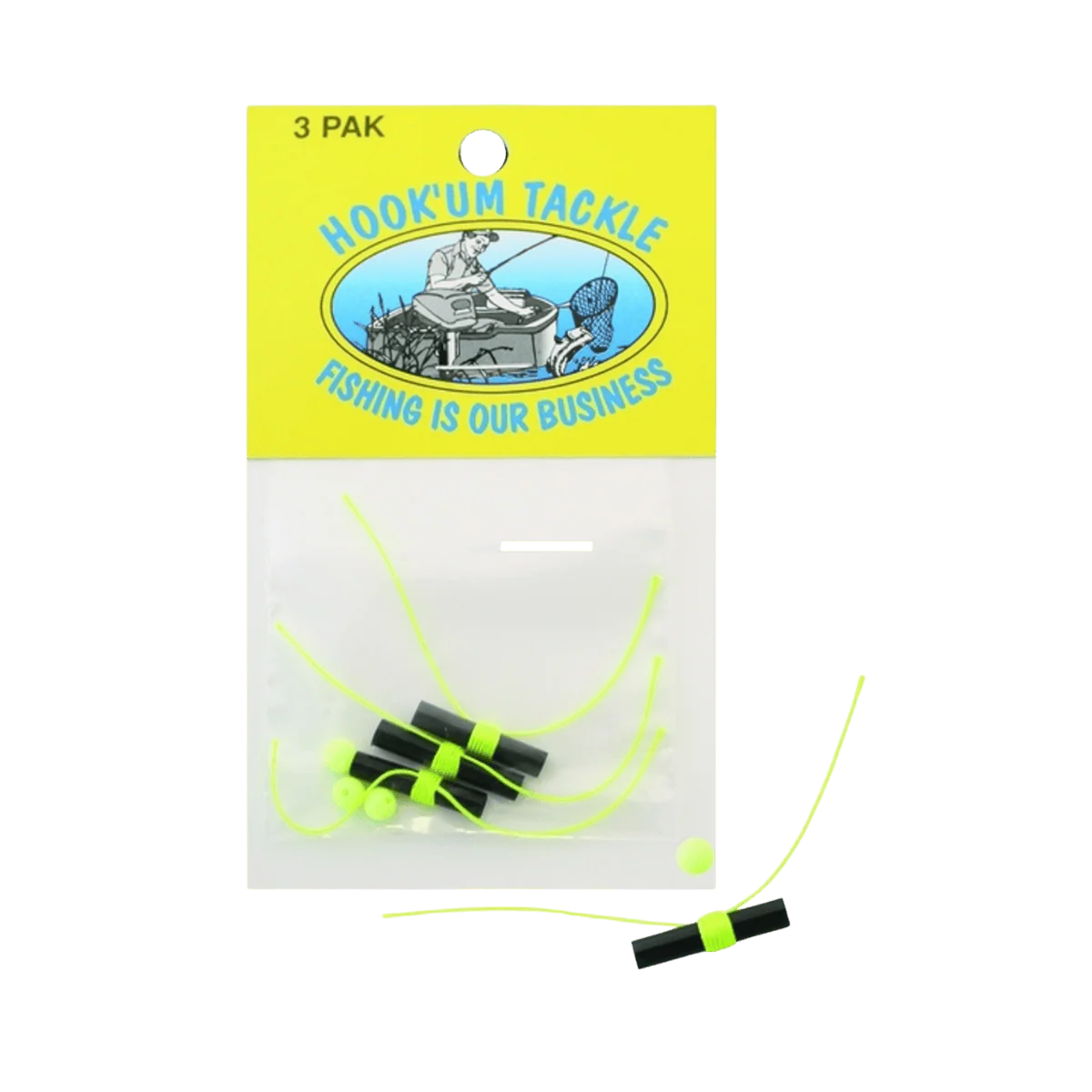 HOOKUM BOBBER STOP WITH BEADS 3PACK - CHARTREUSE
