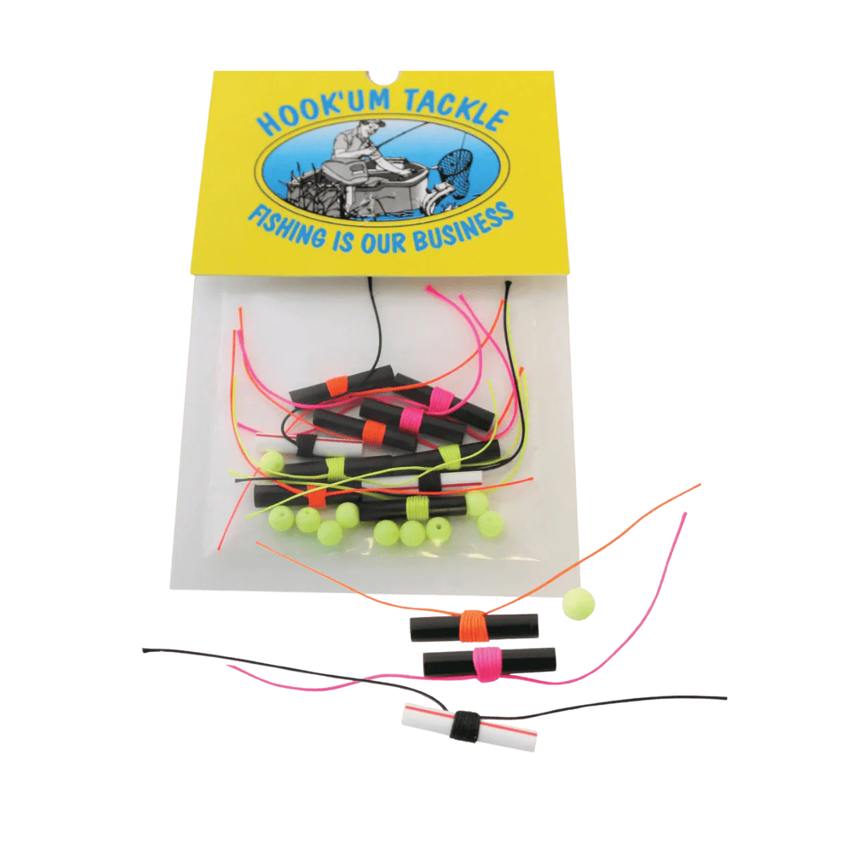 HOOKUM BOBBER STOP WITH BEADS 40PACK - ASSORTED
