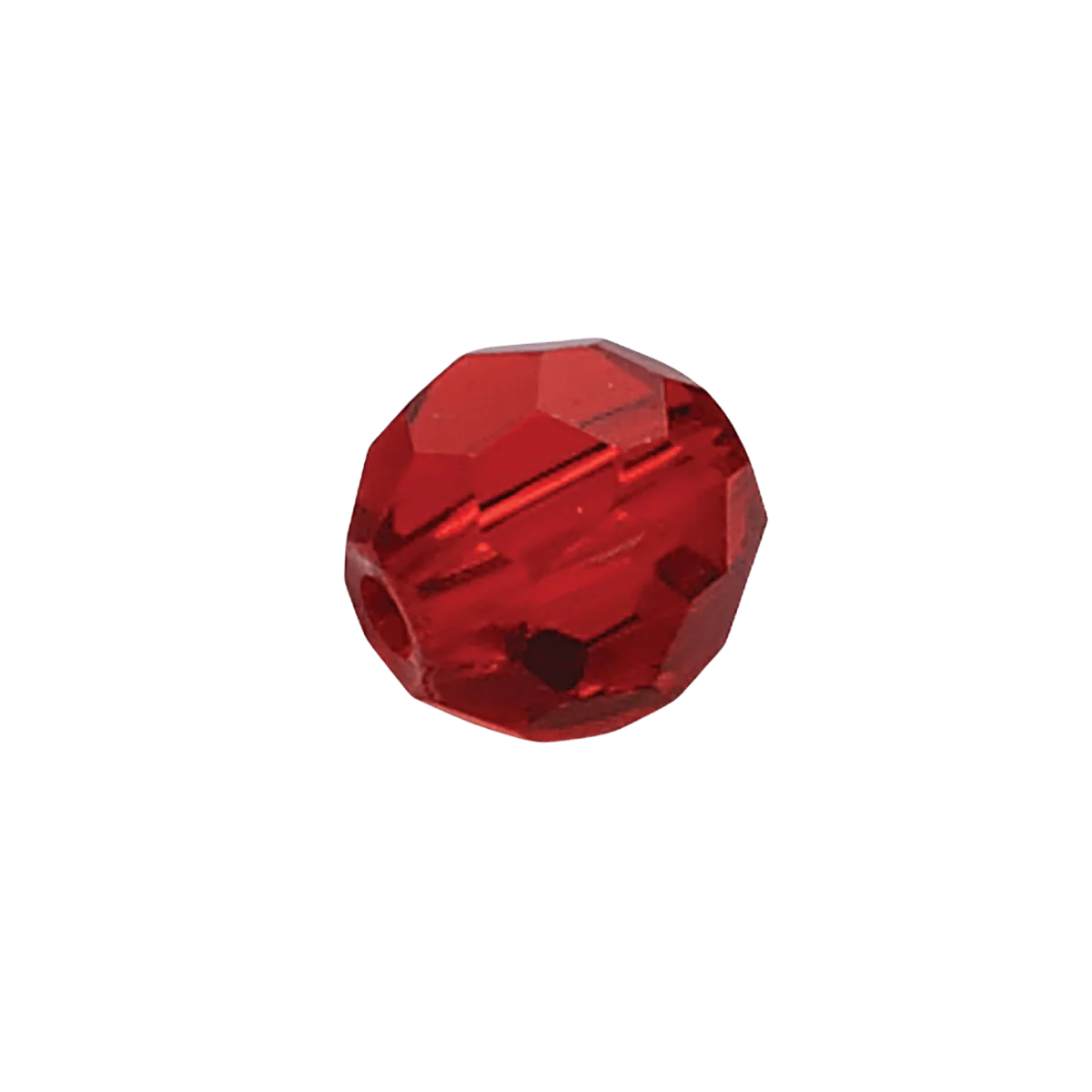 EAGLECLAW LAZER RED FACETED GLASS BEADS 10PK 10MM