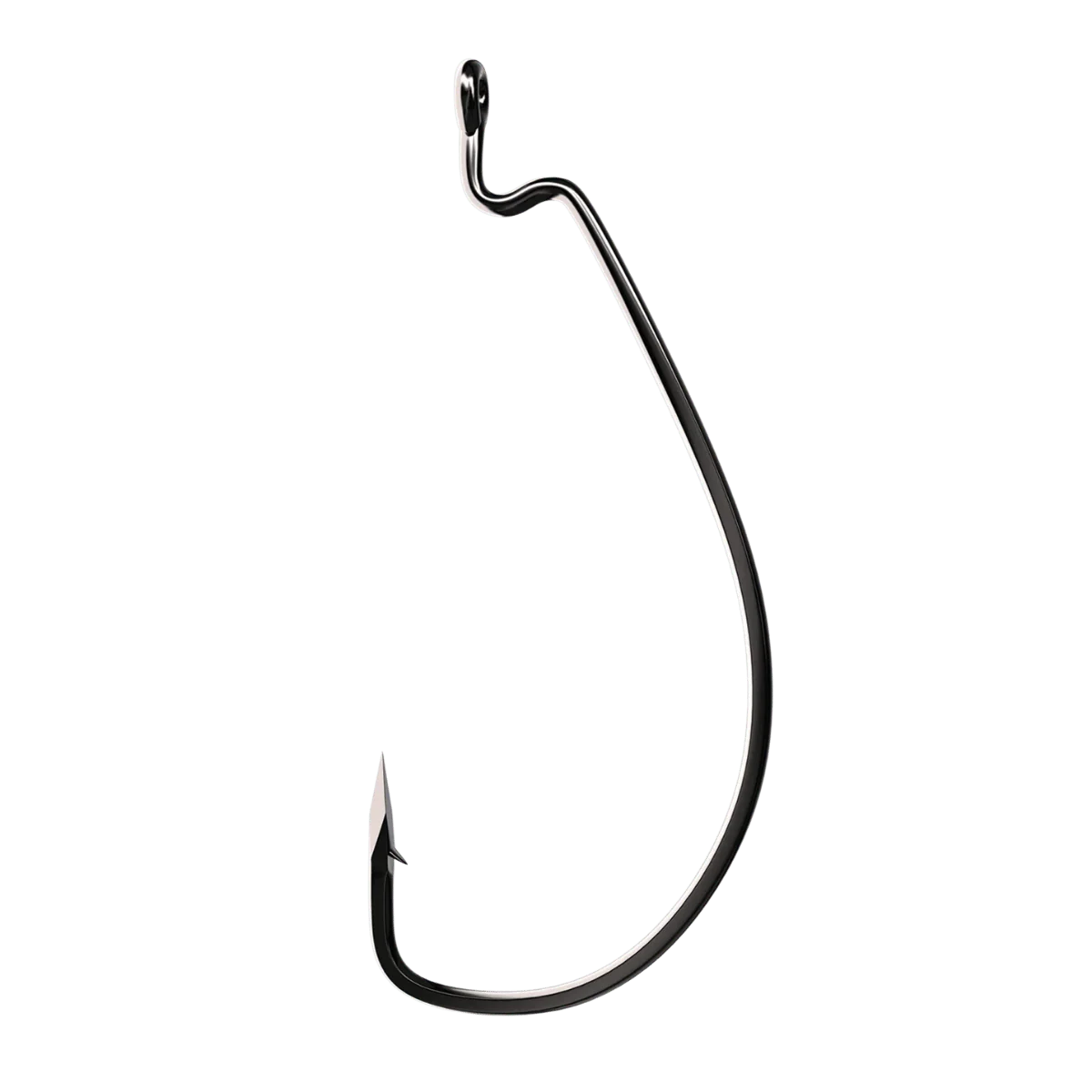 TROKAR EXTRA WIDE GAP WORM HOOK 6PK SIZE 3/0 PLATINUM BLACK
