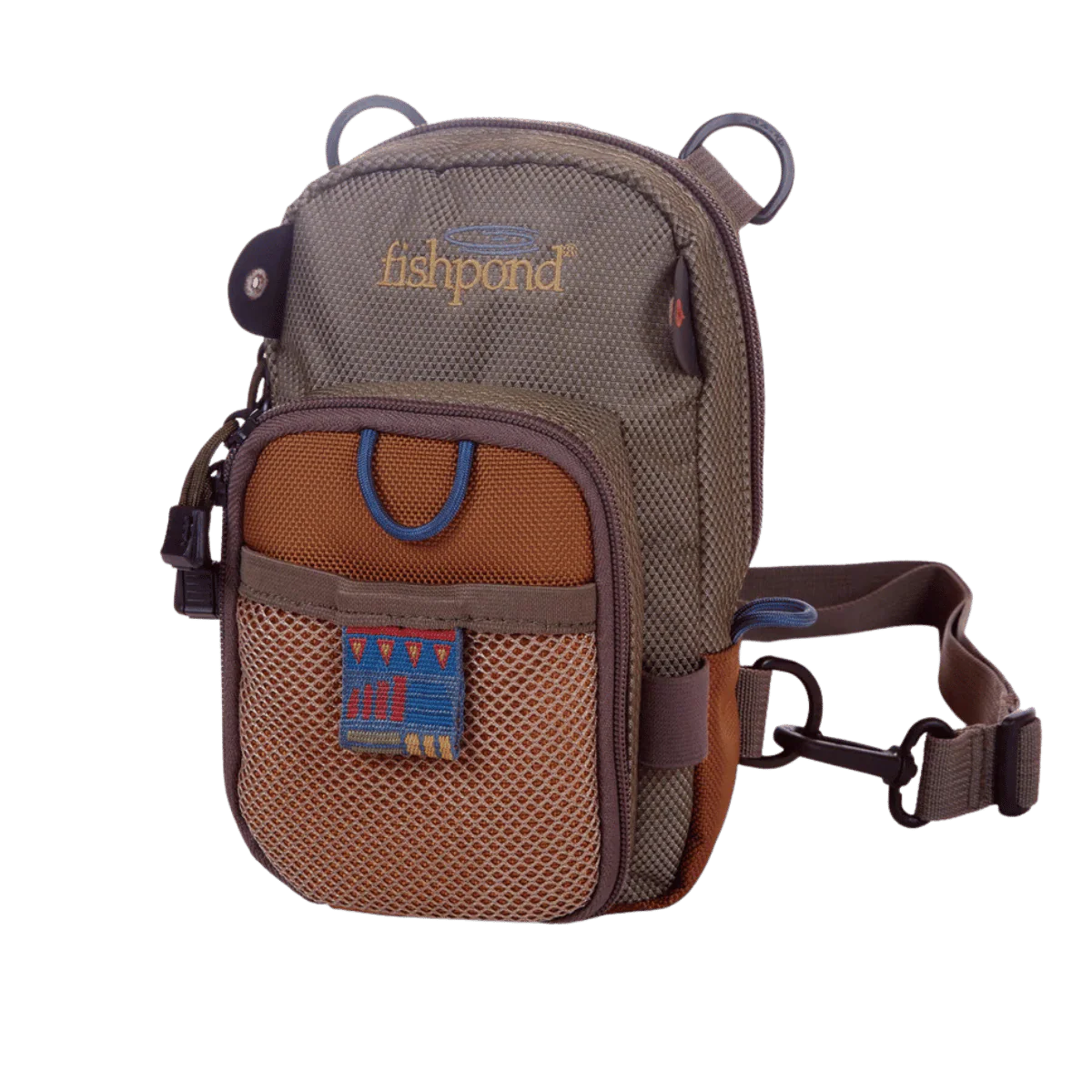 FISHPOND SAN JUAN VERTICAL CHEST PACK - SADDLE BROWN