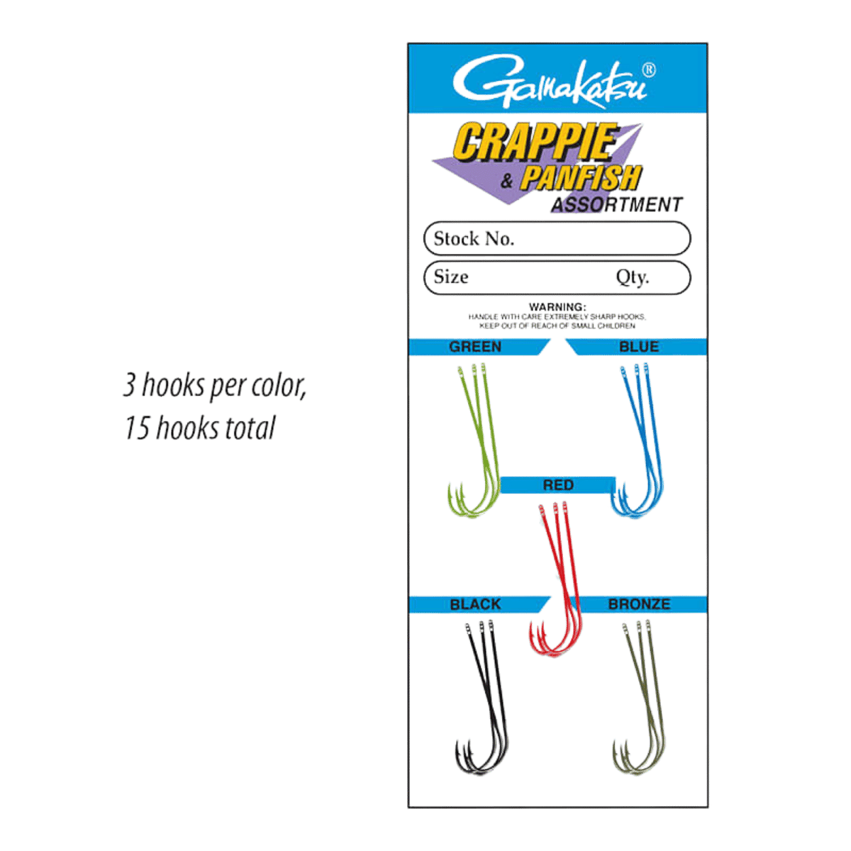 GAMAKATSU CRAPPIE HOOK 15PK - ASSORTED SIZE 4 - Image 2