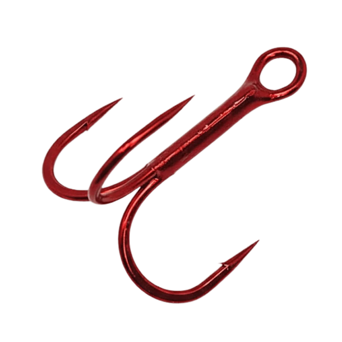 GAMAKATSU TREBLE HOOK ROUND BEND HOOK - RED SIZE 10 - 10 PACK