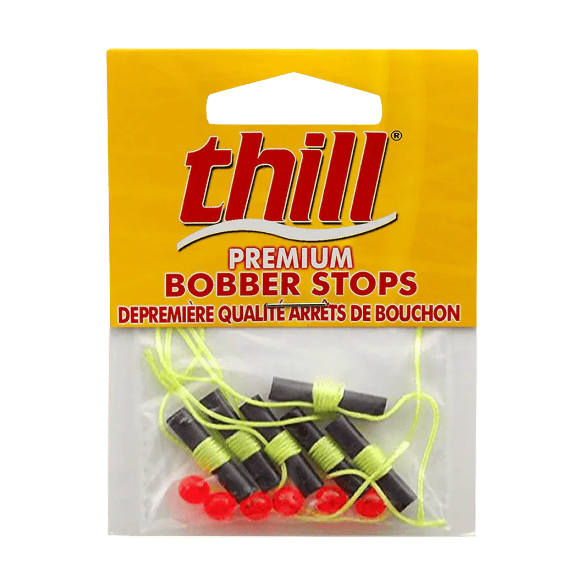 THILL BOBBER STOPS/BEADS 6PK - FLUORE YELLOW