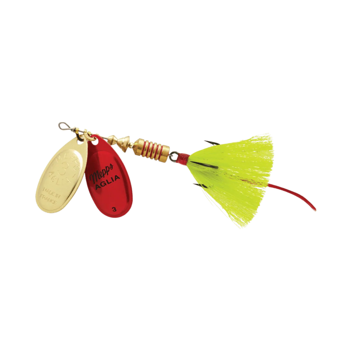 MEPPS DOUBLE BLADE AGLIA 5/16OZ - GOLD/RED PLAT-YELLOW