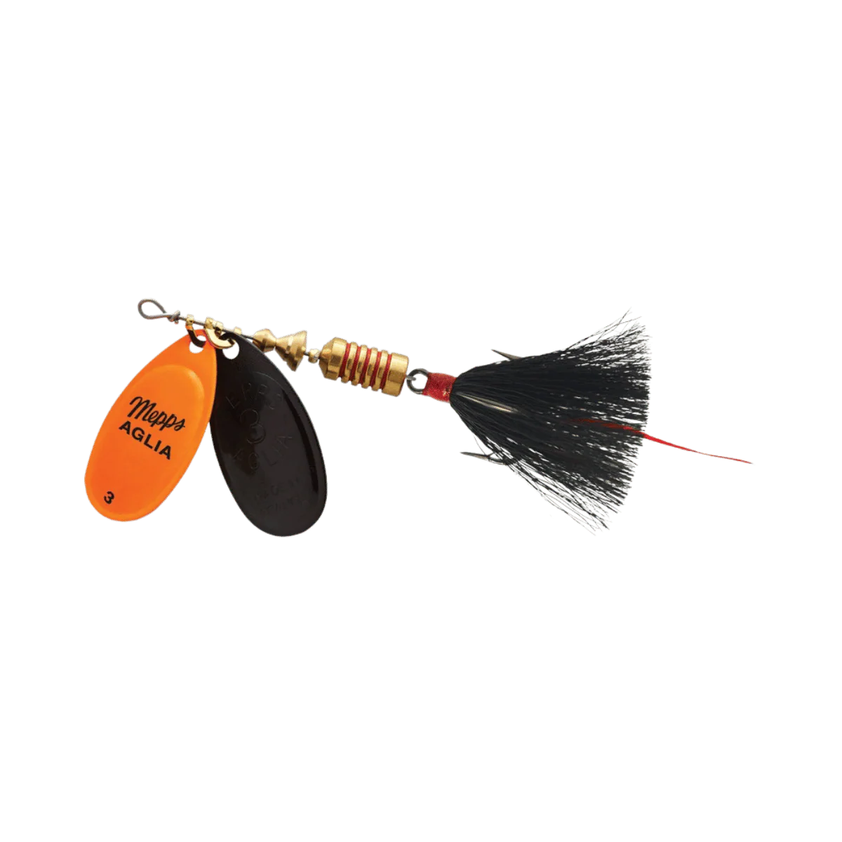 MEPPS DOUBLE BLADE AGLIA 5/16OZ - HOT ORANGE/BLACK-BLACK