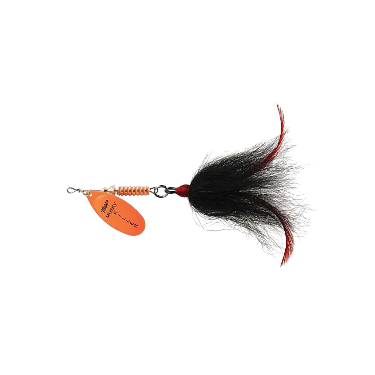 MEPPS MUSKY KILLER 3/4OZ - HOT ORANGE-BLACK