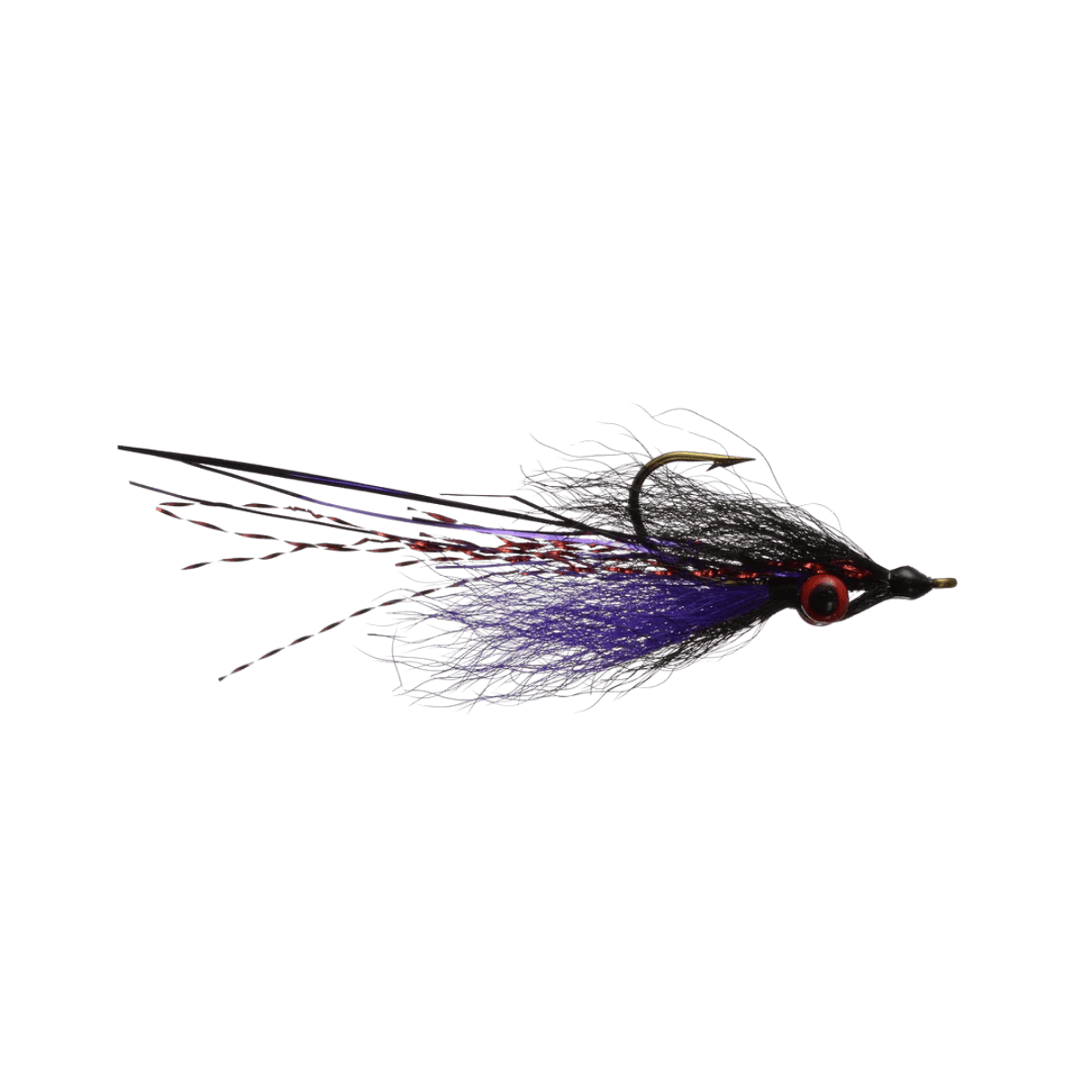 RAINY`S CLOUSER'S DARTER FLY - BLACK/PURPLE 8"