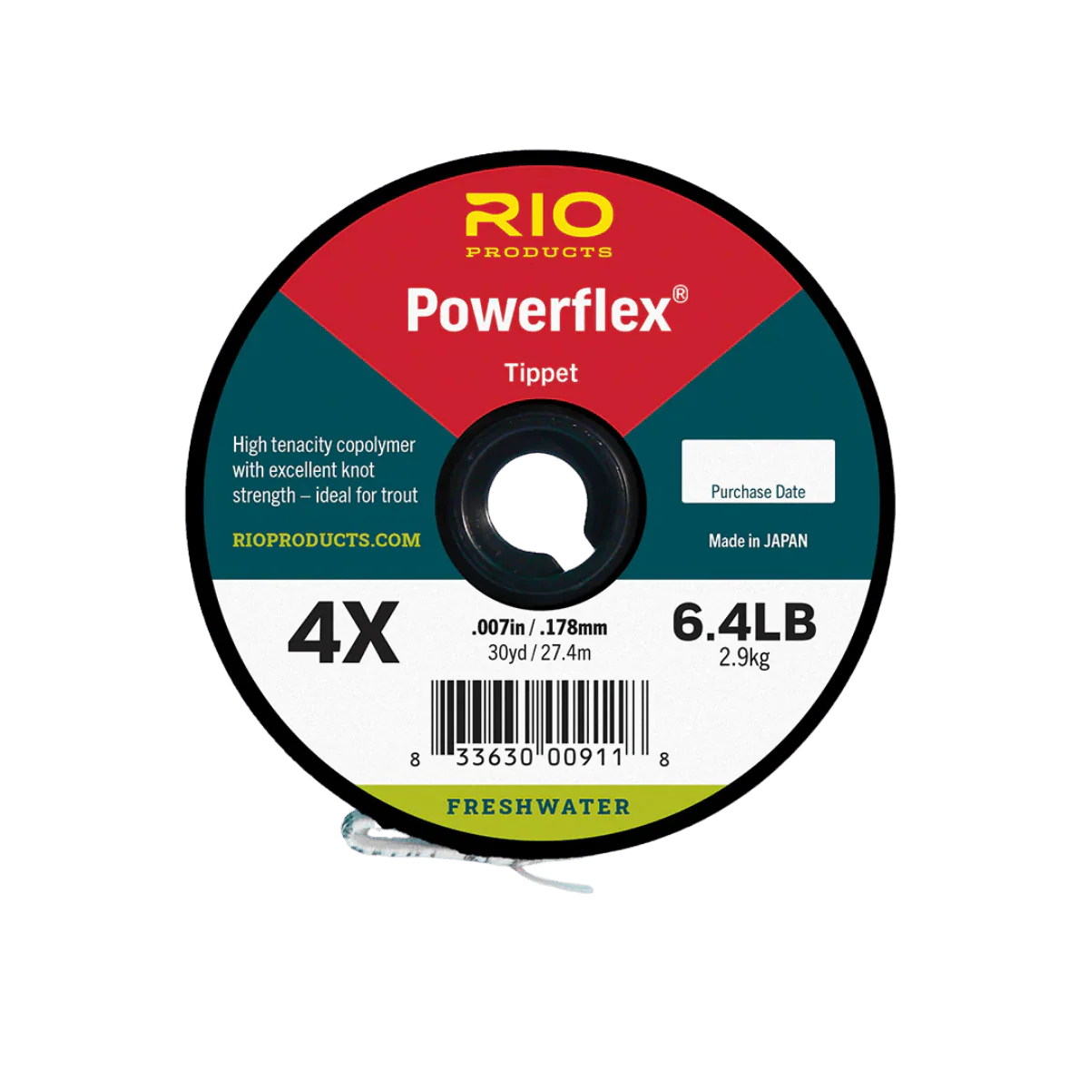 RIO POWERFLEX TIPPET - 4X"