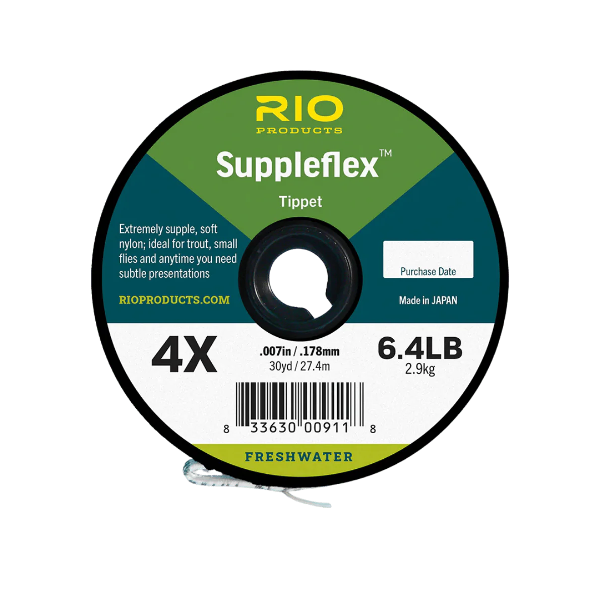 RIO SUPPLEFLEX TIPPET - 4X - 6.4lb TEST