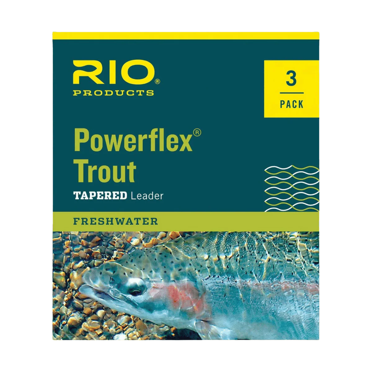 RIO POWERFLEX TROUT LEADERS - 3 PACK 4X"