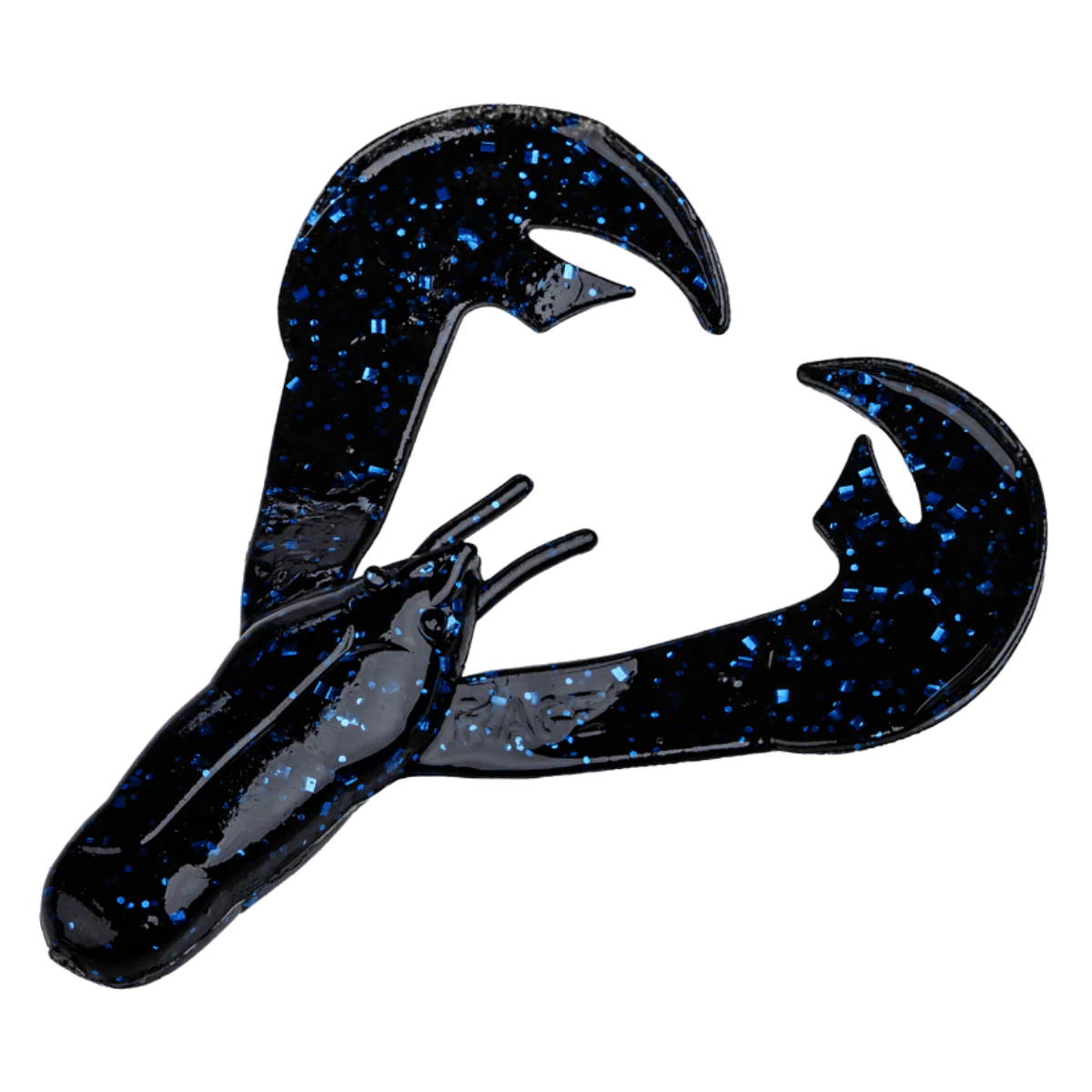 STRIKE KING RAGE TAIL CHUNK BLAK/BLUE 3 IN - 7 PACK