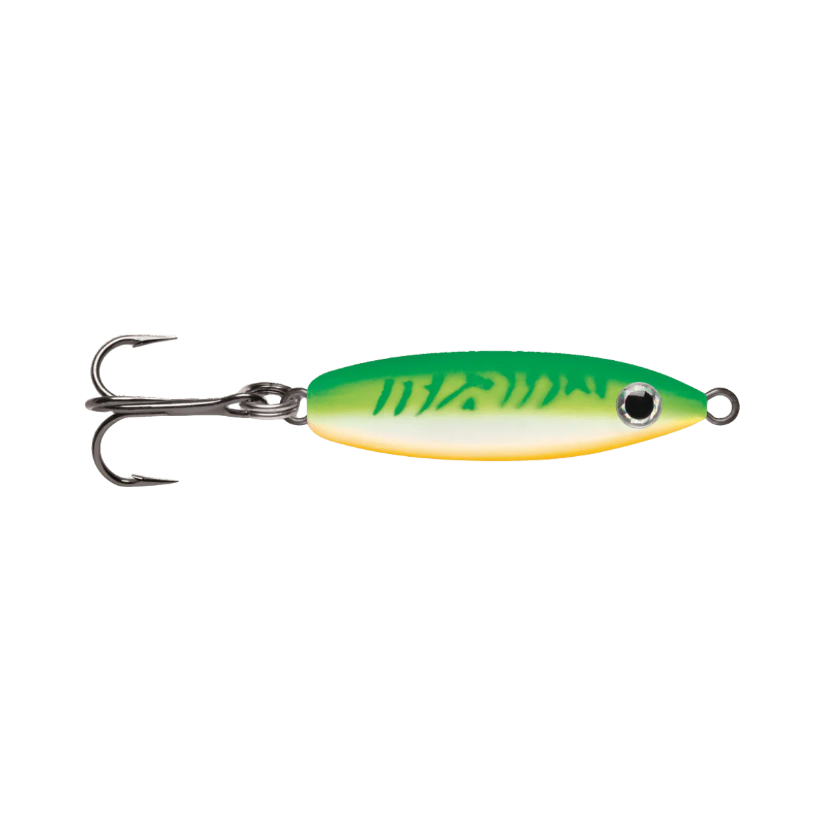 VMC RATTLE SPOON - 1/8 OZ - GLOW GRN FIRE UV