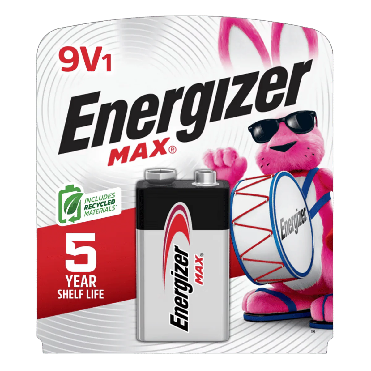 ENERGIZER BATTERY MAX 9V LONG-LASTING ALKALINE POWER