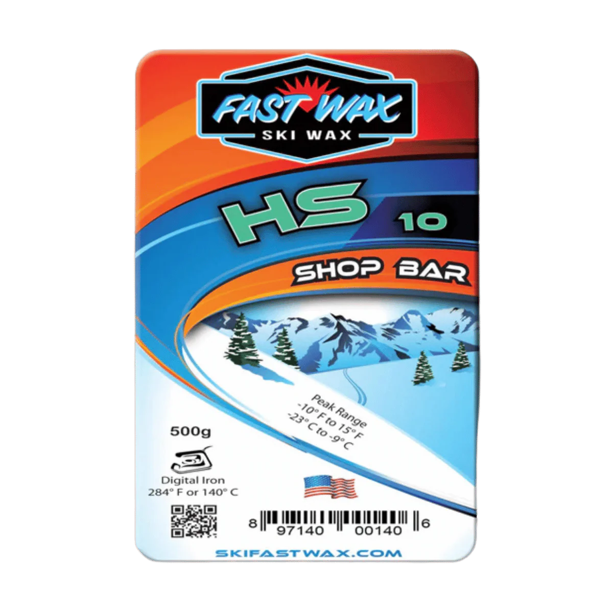 FAST WAX HS 10 SPORT WAX SHOP BAR 500G - TEAL