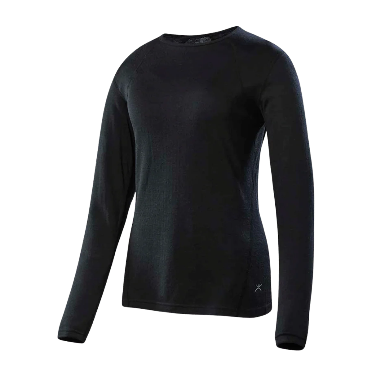TERRAMAR WOMEN'S AUTHENTIC THERMAL CREW - BLACK
